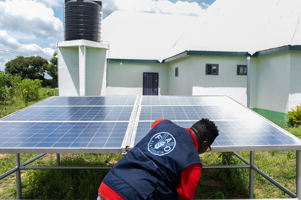 FAOGhana's tweet image. With 10,000 watts of clean energy, farmers now access year-round water for agroforestry, boosting food security and green jobs for women and youth. 🌿☀️