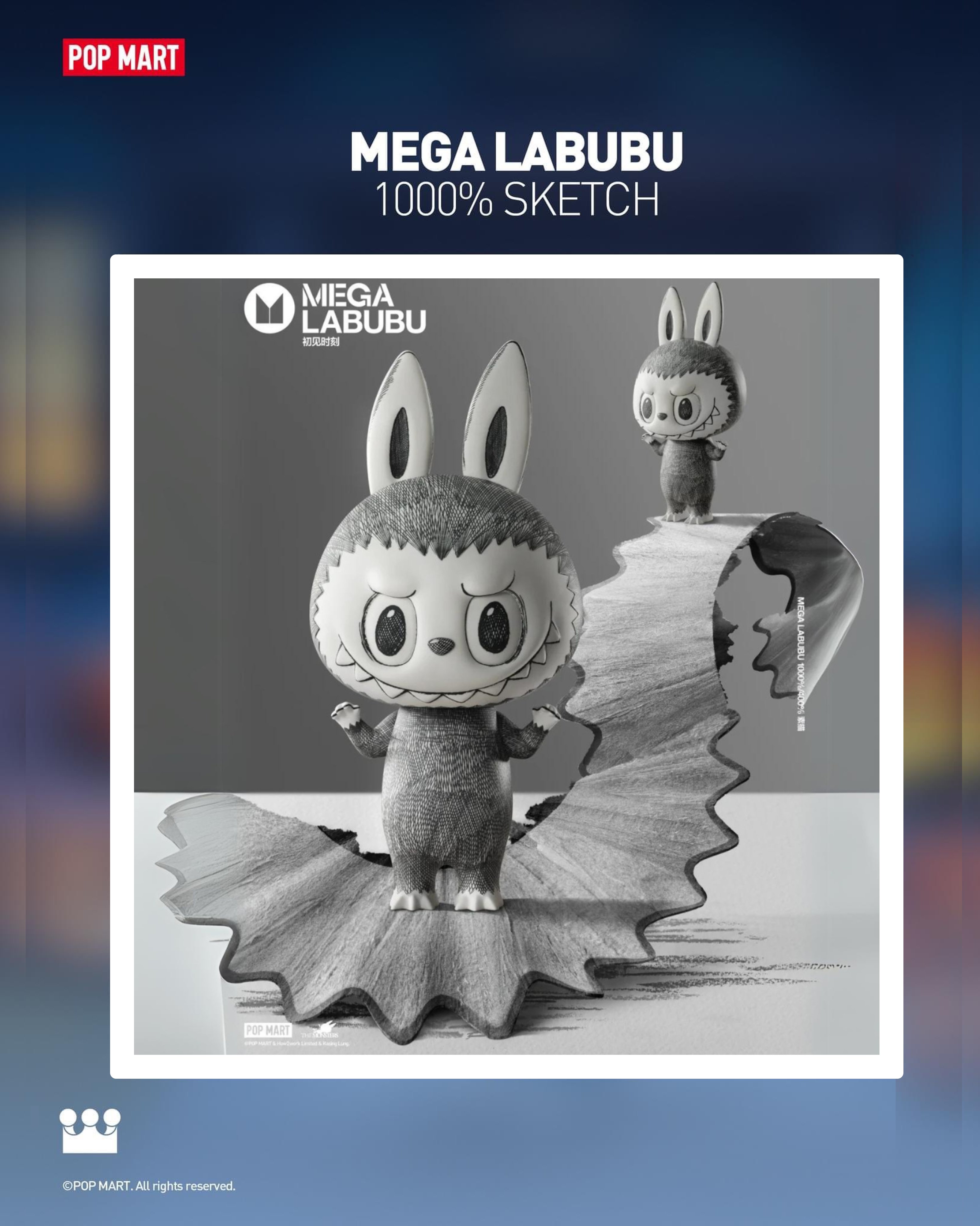POP MART MEGA LABUBU 厚かっ 400% SKETCH POP MART MEGA LABUBU 厚かっ 400% SKETCH