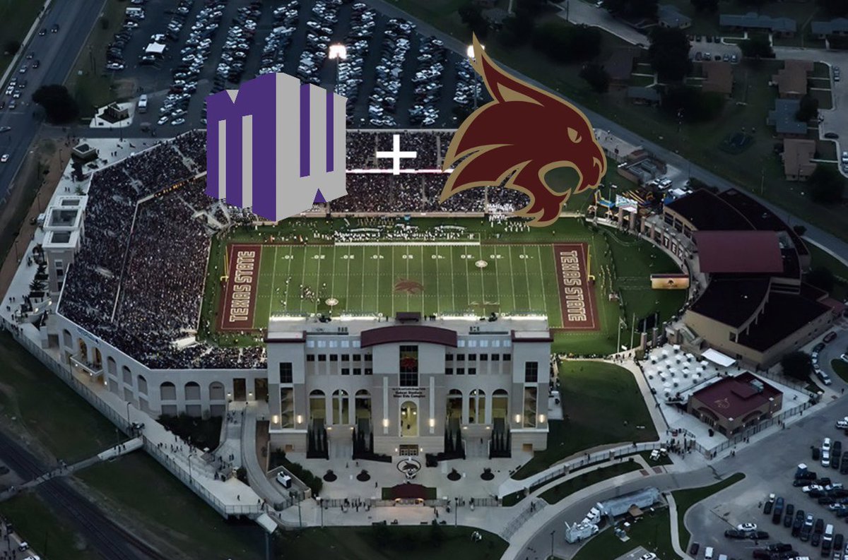 StateBy90's tweet photo. BREAKING: 

Texas State University is Preparing to accept the @MountainWest offer to become its 7th Fulltime member of the conference. 

With Less members the MW was able to confirm a media extension w/TV distribution numbers being in similar ball park of 5-7million per school. https://t.co/tm6BYJQHxQ