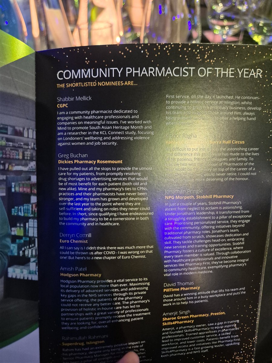 FitrahDesigns's tweet photo. "Honoured to have been a finalist for the Chemist and Druggist 2024 Community Pharmacist of the Year Award!

#CDAwards #ChemistAndDruggist #Pharmacy #CommunityPharmacy #MentalHealthMatters #PharmacyAndMentalHealth #WellbeingInPharmacy #Anxiety #Depression  @ChemistDruggist https://t.co/5TYynvxq7t