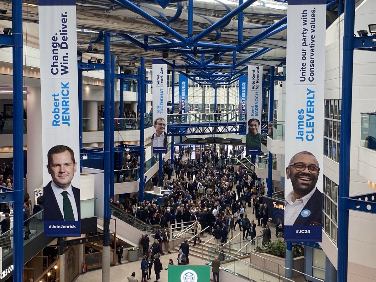 GeorgeTweetsTax's tweet photo. Attended a great standing-room-only discussion on tax an hour ago courtesy of ⁦@spectator⁩. Forgot to take a picture so here’s one of the conference centre. #cpc24 https://t.co/POxnYyQTSK