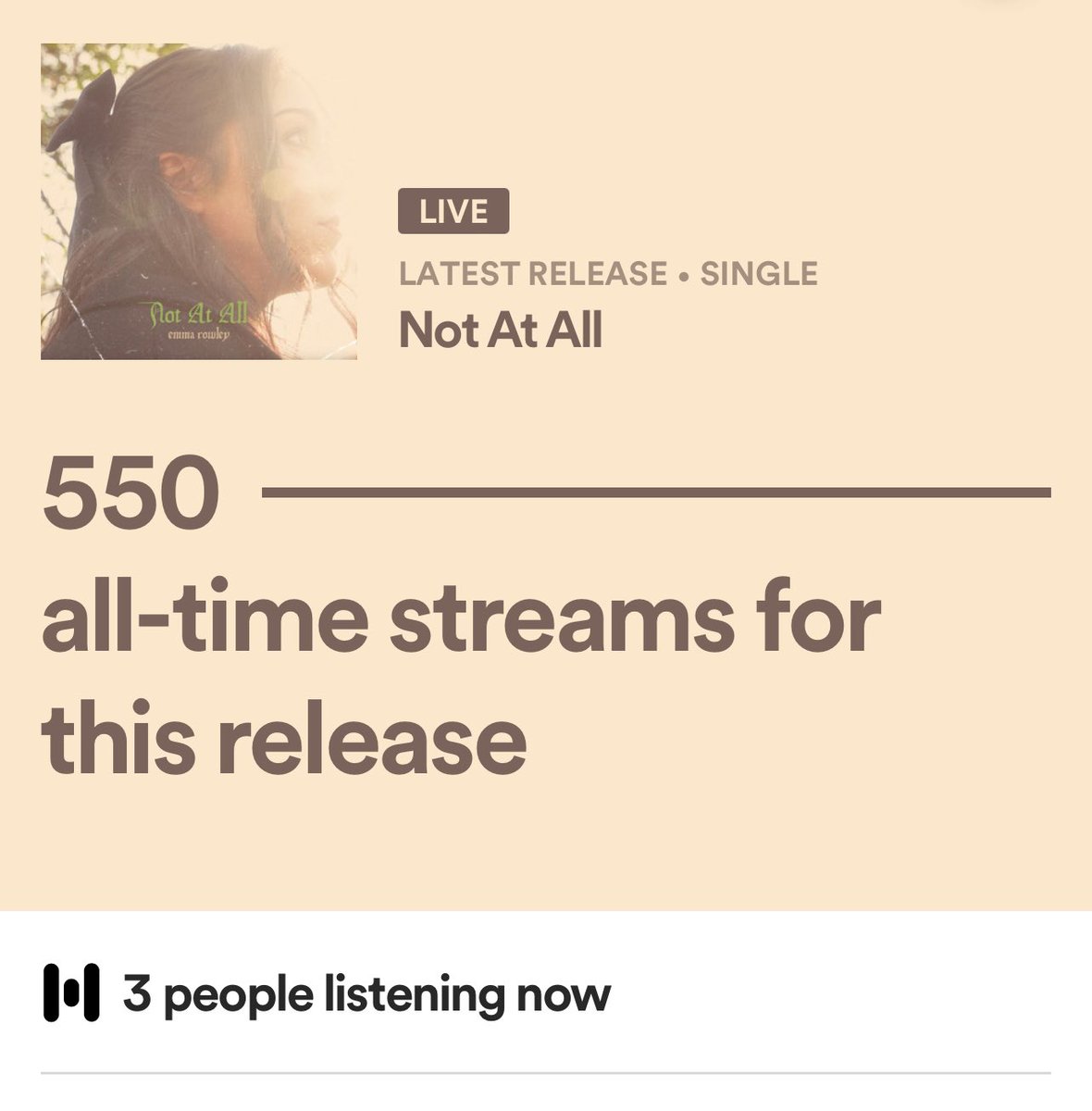 Thank you so much to everyone listening!!!

ffm.to/notatallsingle…