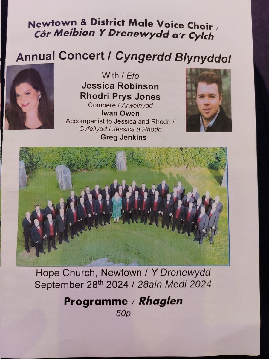 High Sheriff of Powys | Uchel Siryf Powys (@uspowyshs) on Twitter photo What a special evening! So enjoyed the magnificent <a href="/NewtownMVC/">Newtown Male Voice</a> annual concert on Saturday - wonderful and varied programme, and spectacular soloists <a href="/jess_robz/">Jessica Robinson</a> and <a href="/rhodrijtenor/">Rhodri Prys Jones</a>
Thank you so much for the invitation! What a special evening! So enjoyed the magnificent <a href="/NewtownMVC/">Newtown Male Voice</a> annual concert on Saturday - wonderful and varied programme, and spectacular soloists <a href="/jess_robz/">Jessica Robinson</a> and <a href="/rhodrijtenor/">Rhodri Prys Jones</a>
Thank you so much for the invitation!