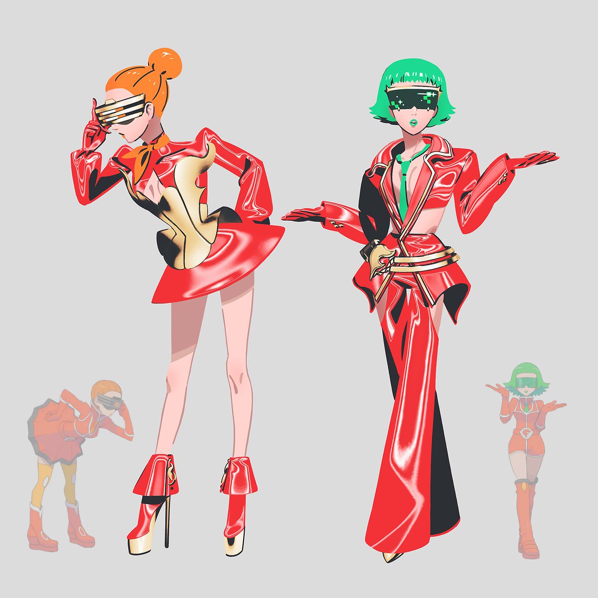 Sylvonyx's tweet image. What if, rather than have the MC press the red or blue button at their HQ, Team Flare pressed the slay button instead