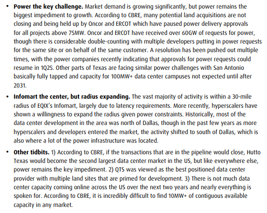 BMO says Texas has no more power for data centers