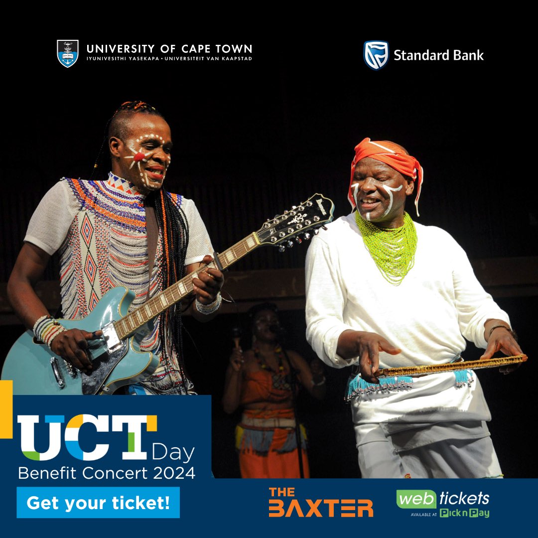 💙KUZOBA MNANDI 💙

3 Days to go until the <a href="/UCT_news/">UCT</a> Benefit Concert!

🌟 Featuring: Dizu Plaatjies, Ibuyambo, Thongo Tutsu &amp; friends
📅 7 PM, 3 October 
📍 <a href="/BaxterTheatre/">Baxter Theatre</a> 

Every ticket helps clear student debt. Prices from R75!

🎟️ Get yours now: bit.ly/UCTDayConcert