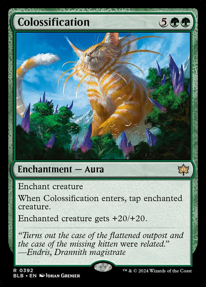 FultonBrenden's tweet photo. @MTG_Oni @wizards_magic Hello! This is a reprint from the starter decks so they didn't change the art- even though it did change standard legality -- same with colossification https://t.co/nXzEkwpCVX