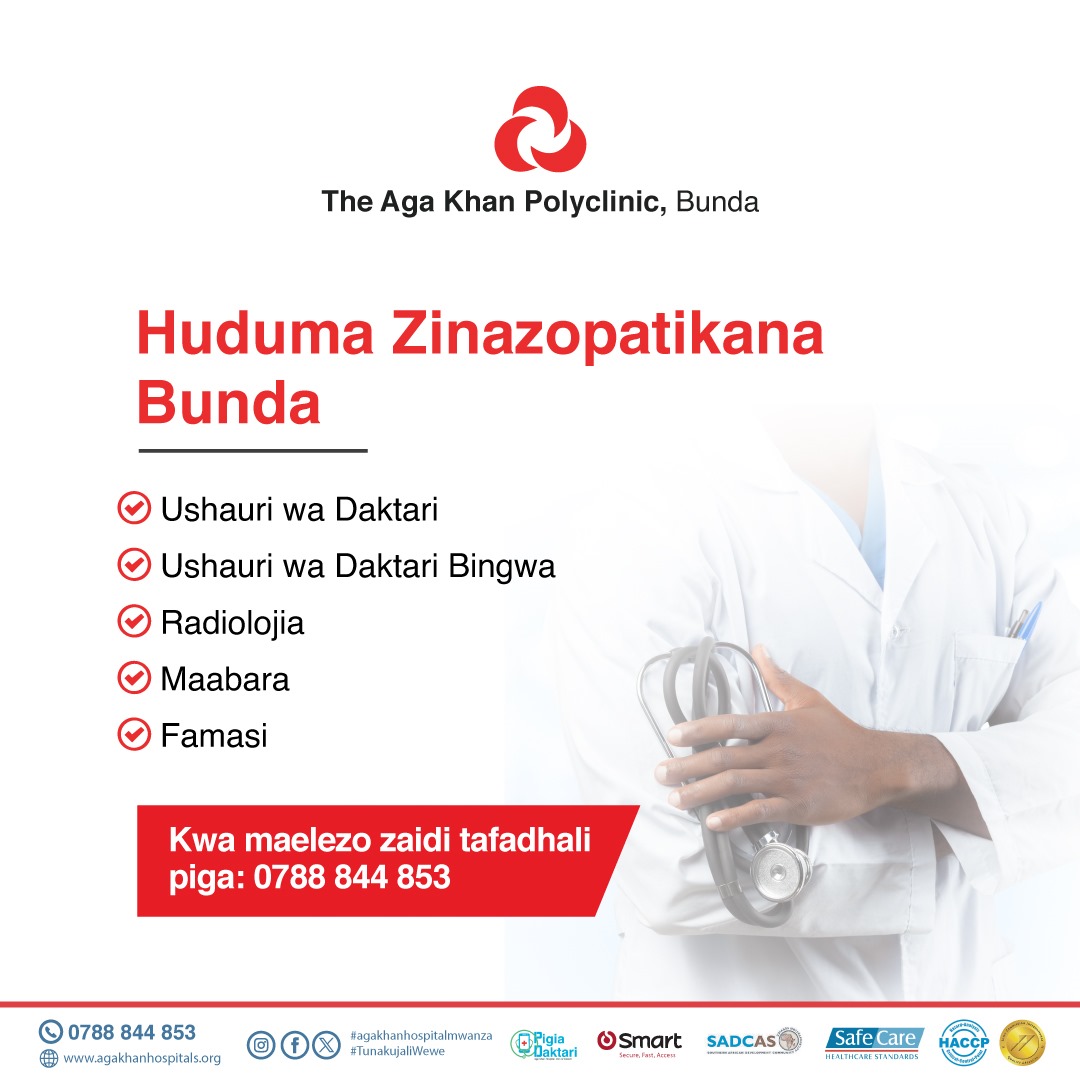 agakhanmwanza's tweet image. Don't miss out on this important opportunity! For more information about our services, please call us at 0788 844 853. Our professionals are ready to assist you and answer any questions you may have.  #bundahealth #afyabunda #agakhanbunda#bunda #lakezone