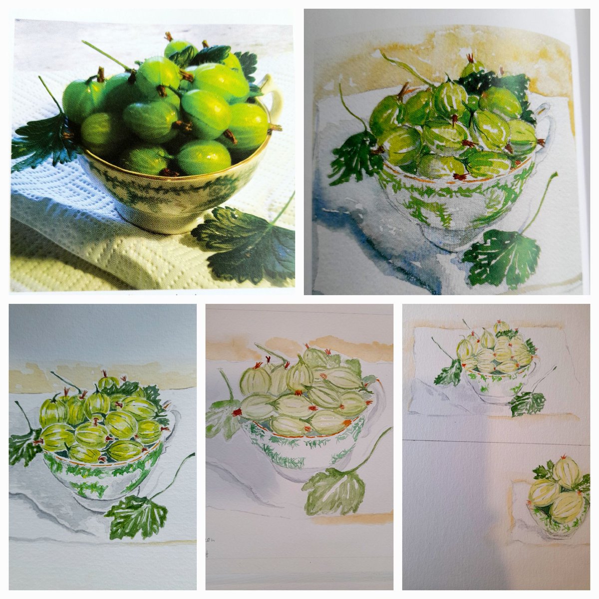 A wonderful morning! Great to be back doing our art workshops. 😊 Autumn harvest - gooseberries.  Fantastic work everyone.  Well done!!!