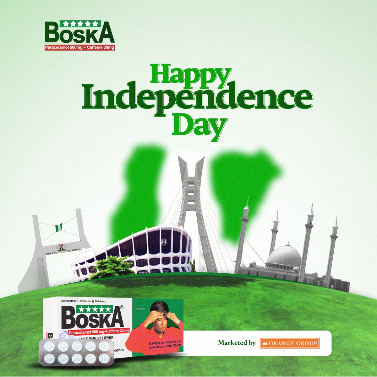 Boska_nigeria's tweet photo. To all proudly Nigerian, Boska celebrates your strength, resilience, and spirit. As we mark another year of independence, let's continue to be pain-free, healthy, and strong together. Headache and feverish conditions have no place today
#Boska
#IndependenceDay
#BePainFree https://t.co/HsM6iwBOxo