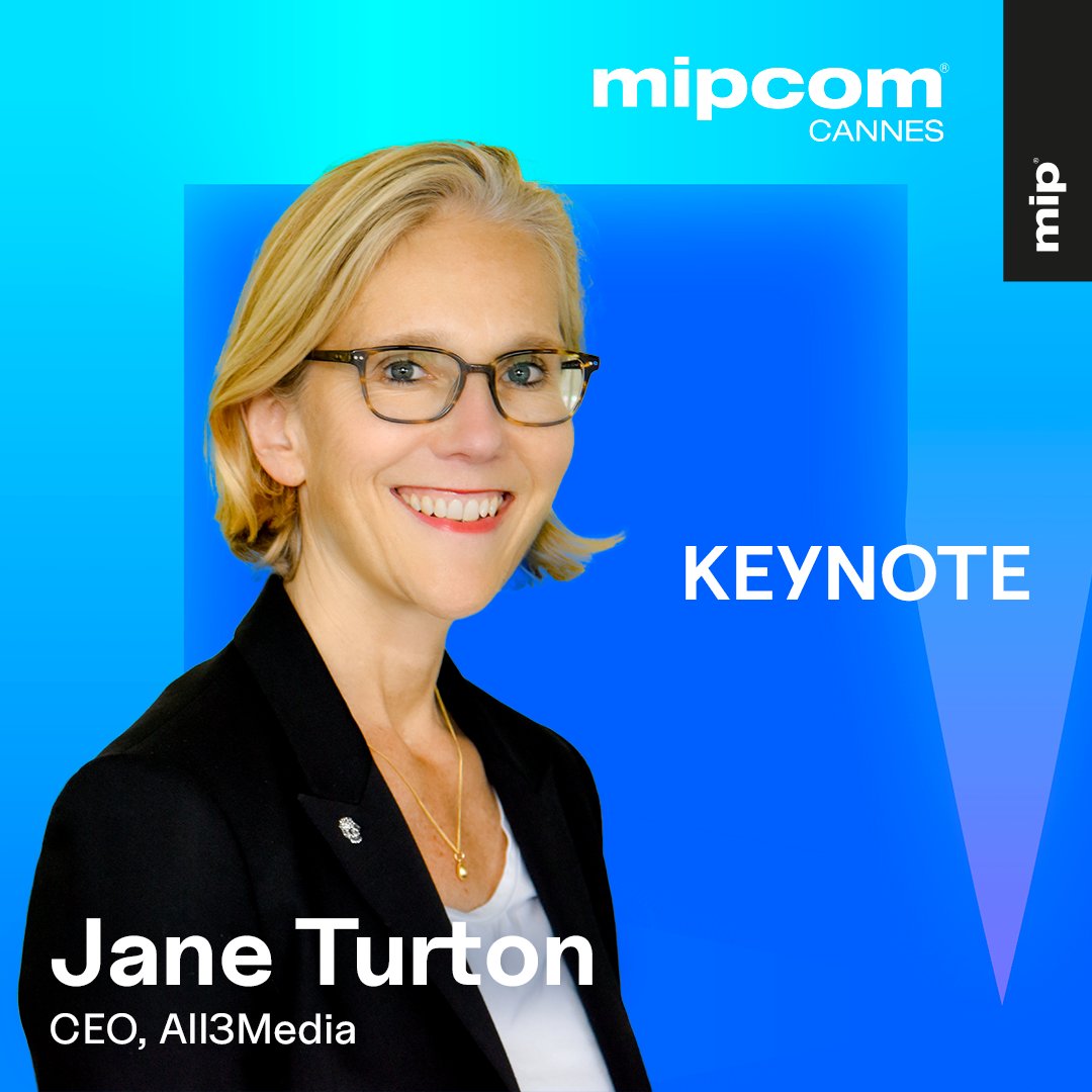 🎬 Excited to announce that Jane Turton, CEO of <a href="/all3media/">All3Media</a>, will deliver a keynote at #MIPCOM CANNES 2024 on Monday 21 October at 15.00! Don’t miss her insights on global content trends &amp; strategies shaping the #TVindustry. 

#MIPCOMCANNES #Keynote