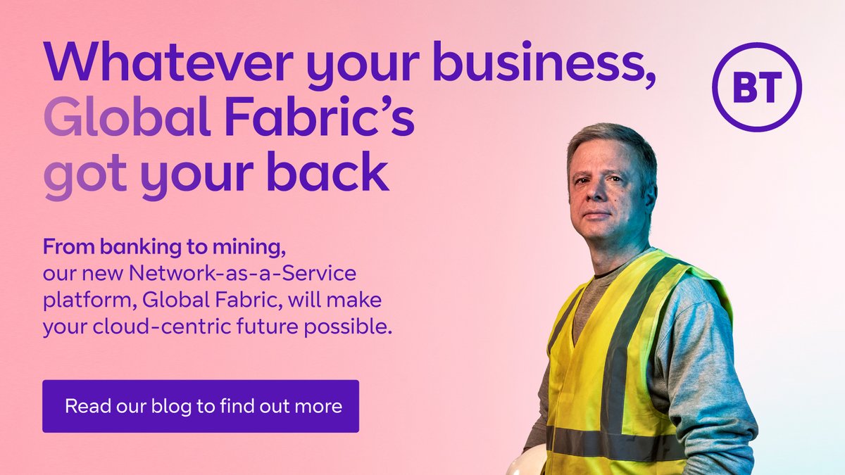 Global Fabric isn't just a network – it's an end-to-end programmable platform designed to meet the demands of today and tomorrow.

Connect with a specialist or learn more by following this link to read our blog 👉bit.ly/3wwCFPB

#GlobalFabric #BTMeansBusiness