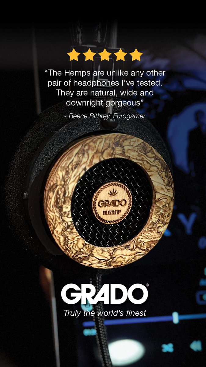 Grado's tweet image. The Grado Hemp Headphone review

#Headphones #AudioTechnology #Music #SoundQuality #SoundDesign