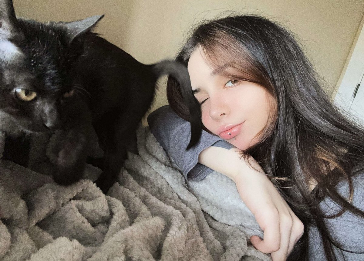 kiwithesmol's tweet photo. Last night, Luna, my very first cat on my own in this world, passed away from a severe seizure. She had never shown any signs of epileptic behavior or symptoms before. It was completely unpredictable.
It has been a super long, exhausting night, between mourning and crying, holding her little body and clinging onto her for as long as I could, and performing CPR for 2 hours to try to aid her back to somewhat health as I was hoping things would be okay enough until I could get to the vet as soon as the morning hit. I am extremely devastated, and deeply hurt. It’s a hurt I can’t even put into words. I just can’t stop crying about her. She was my baby girl, she was absolutely like a child to me. She was the sassiest, silliest, and sweetest cat. Her and Artemis became best friends so quickly and my heart breaks now that he won’t have her anymore either. The weight of the emotions and grief is just too heavy, so heavy. I will remember her forever, my little sweet baby girl Luna. 🌙 💔 It will take me a while to get over this, but I honestly don’t think I ever will. I fought so hard through the night to try to save her. I found her as a weak, malnourished, nearly dead little runt kitten in the ditch and I nourished her and cared for her 24/7 for 6 months straight to get her to great health. And she was healthy, she got so so healthy, so pretty. I will be getting a memorial service for her, with an Urn, and paw print molds and picture frames to set up her own forever memory in my home. I loved her so so much. It truly feels like a piece of me is now gone. Fuck, man. I am hurting so deeply. I will forever miss her, she didn’t deserve this. 💔😭