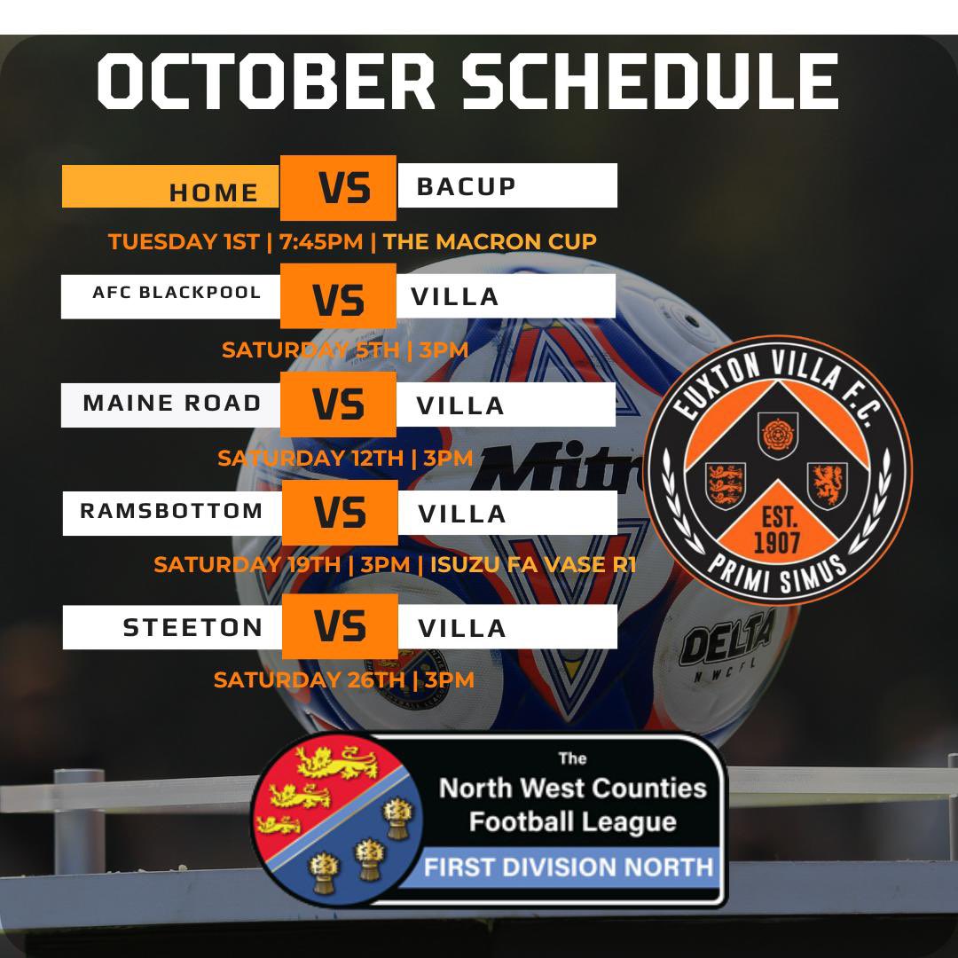 Quickly back in action TUE Night 7.45 ko as we welcome <a href="/BacupBoro/">Bacup Borough FC</a> in the Macron Cup (all Prem Nth and Sth clubs) only chance to see the lads in action this month at H therefore all support greatly appreciated

Clubhouse/refreshments/printed programme 
Cash &amp; Card accepted #EVFC