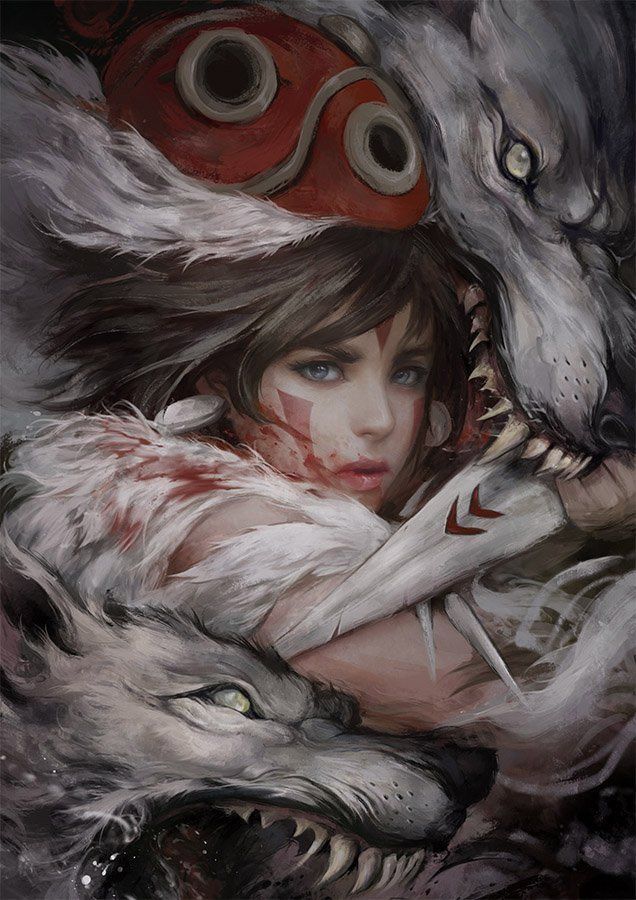 Princess Mononoke 🎨 by @/mujumonster