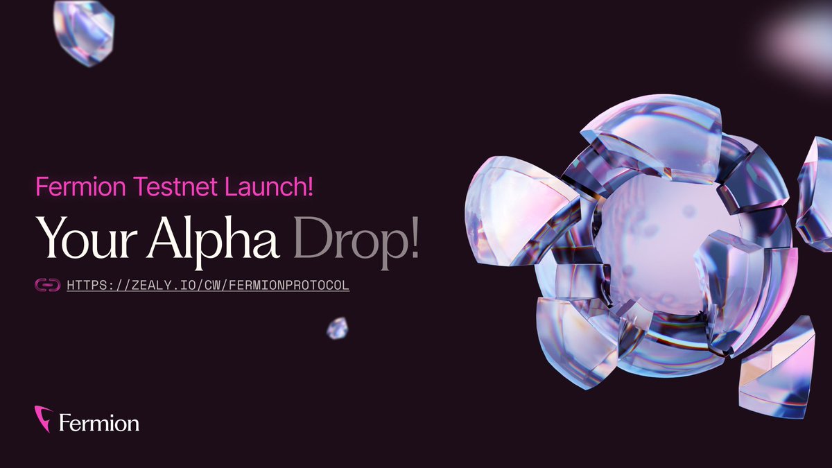 🚀 Fermion Testnet Launch – Your Alpha Drop! 🚀

We’re getting ready to launch v1 of Fermion Protocol on Amoy Testnet and we want you, our faithful Fermians, to be among the first to participate. Let's dive in! 👇
#FermionProtocol