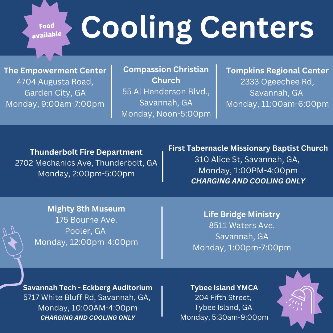 ChathamEMA's tweet photo. 📍 Updated list of Cooling and Charging Stations.

Click here for the list: https://t.co/563bU5agy9 https://t.co/C64bOYvyPu