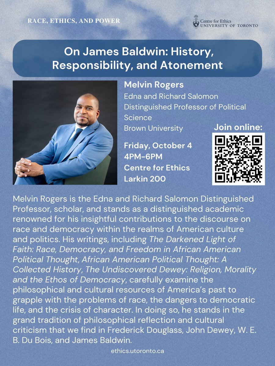 whitherutopia's tweet image. Very excited to be hosting @MRogers097 in the @UofTEthics this Friday! For those who cannot make it in person you are welcome to join online.