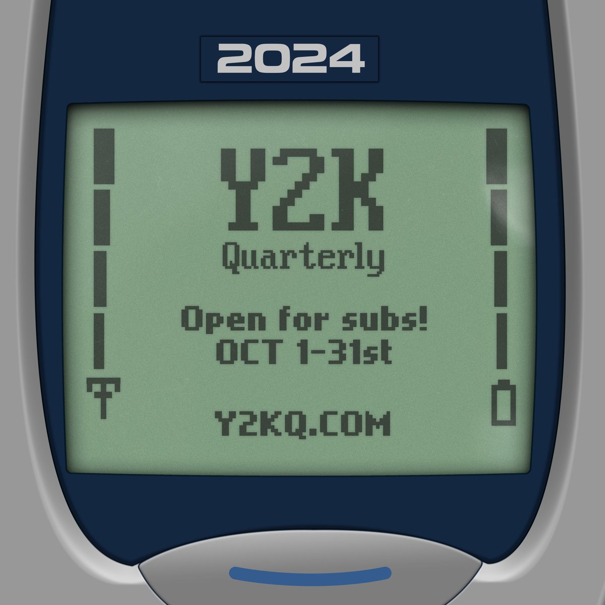 Y2Kquarterly's tweet photo. We are open for submissions at midnight tonight for the 4th issue of Y2K Quarterly. This is your last chance to get in for this years annual.  https://t.co/rS1DfWsdC5 https://t.co/NezhWou4rz