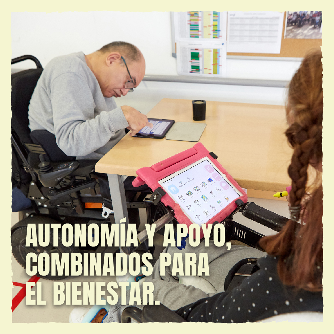 En una unidad de convivencia ASPACE, las personas con parálisis cerebral disfrutan de atención según las necesidades de cada persona, horarios flexibles y la libertad de gestionar su día a día.

¡Todo lo necesario para una vida independiente!

#EnvejecerDecidirVivir