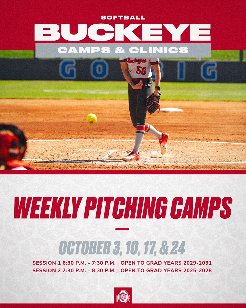 Come camp with the Buckeyes ‼️ We've got something for everyone looking to improve their skills.

Click here to register today: go.osu.edu/24FallCampsSB
Info: go.osu.edu/SBFallCamps

#GoBucks