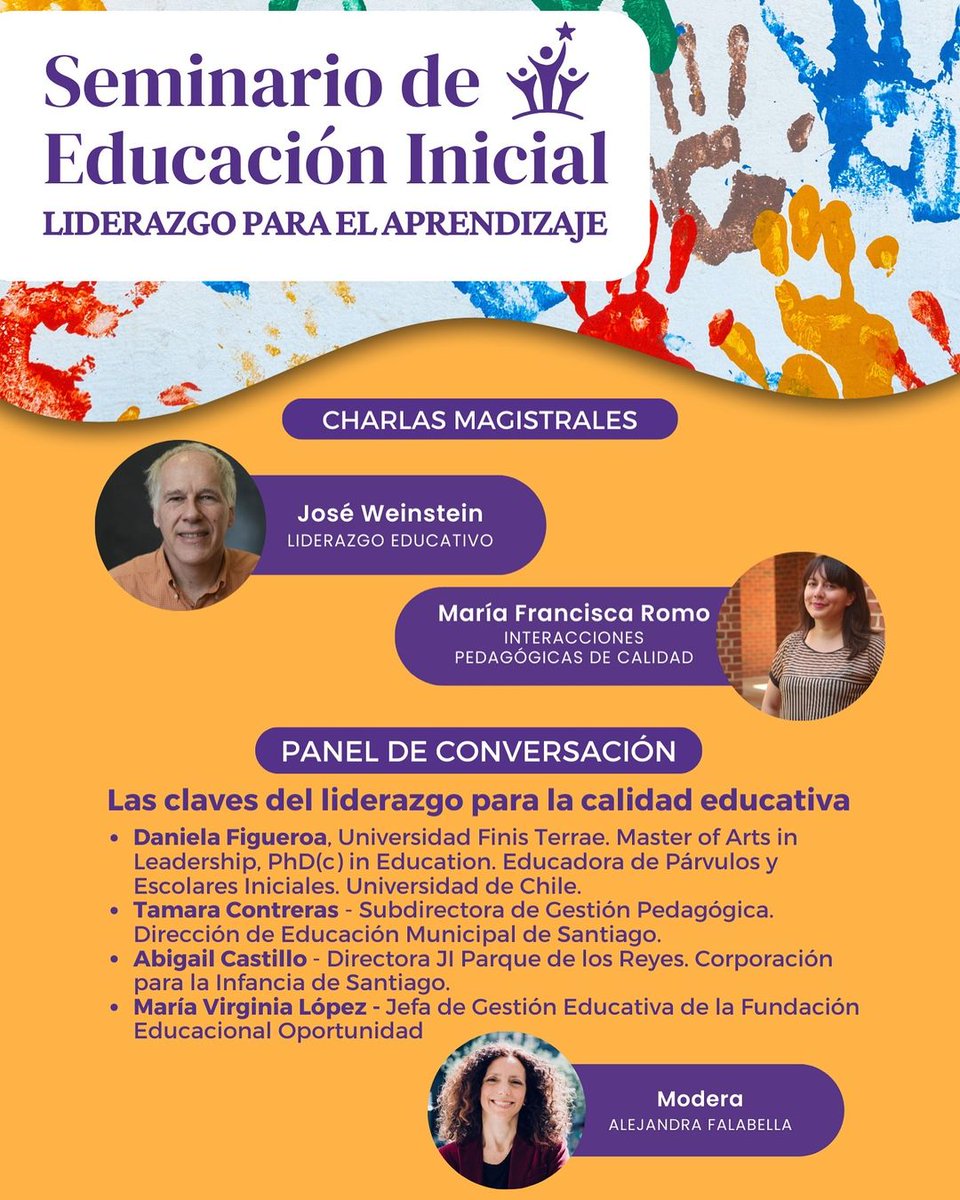 educacionUDP's tweet photo. AGENDA📅| Las y los invitamos al seminario "Liderazgo para el aprendizaje", el cual se realizará el miércoles 2 de octubre en el @Centro_Ceina, y contará con la participación de la académica @franromoe y el director del Programa de Liderazgo Educativo UDP, @JoseWeinstein👏🏼 https://t.co/lJHoFmqop5