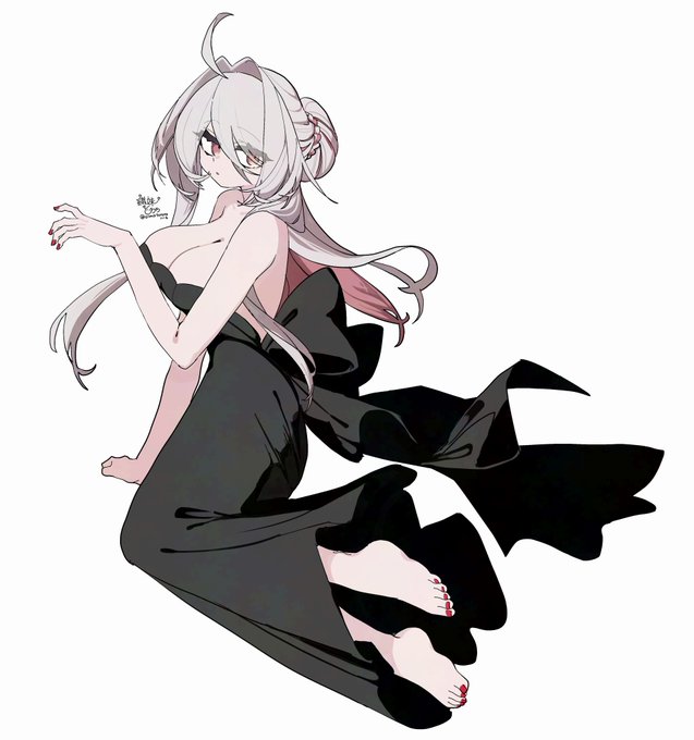 黒ドレスまっひ 