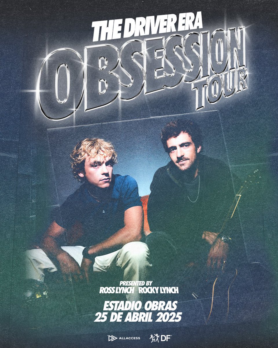 RecitArg's tweet photo. The Driver Era Regresa a Argentina

El dúo estadounidense formado por los hermanos Ross y Rocky Lynch aterrizará en Argentina para presentar su cuarto álbum de estudio "Obsession" con el Obsession Tour.

📅 25 de Abril
🏟️ Estadio Obras
🎟️ Entradas a la venta próximamente https://t.co/UfrvY24LlV