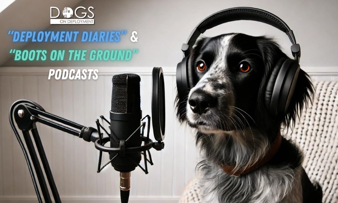 DogsonDeploymnt's tweet photo. 🎙️ It’s #InternationalPodcastDay! DoD has two unique podcasts that share the inspiring stories behind our mission: Boots on the Ground and Deployment Diaries.
🎧 Listen here: https://t.co/zfZTtNzkhU
#BootsOnTheGround #DeploymentDiaries #DogsOnDeployment #Podcast #MilitaryPets https://t.co/sUzc2B71V8
