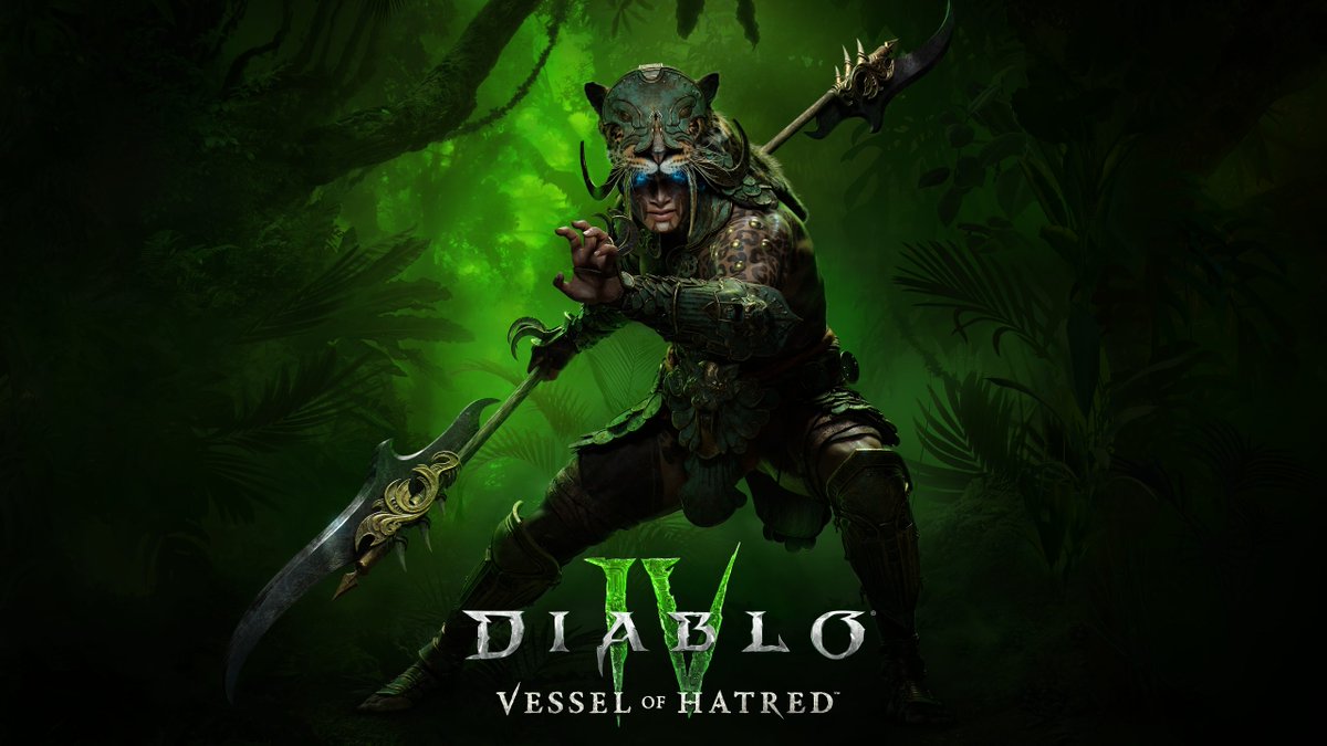 Mook_World's tweet photo. We get the Diablo 4 Vessel of Hatred expansion in October and it includes:

- New class Spiritborn 
- New region of Nahantu
- More story
- New Mercenaries 
- And a new PvE co-op end-game activity 

We have not touched Diablo in a while but this may bring us back for a little https://t.co/EplmiRLFNo