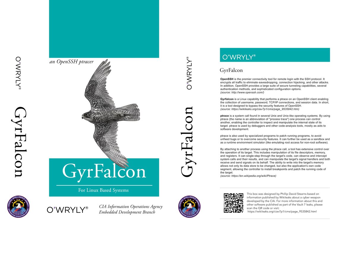 pixelform's tweet image. Open Vault: Vault7

1. Weeping Angel - Box design for a CIA Cyber espionage tool.
2. Gyr Falcon - Box design for a CIA Cyber espionage tool.

phillipstearns.com

#softwareboxdesign #retail #cyberespionage #openvault #cyberweapons #phillipstearns