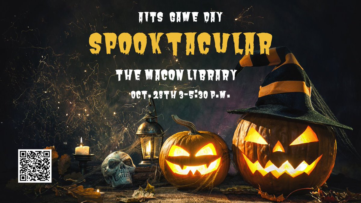 AITS Halloween Costume Game Party! 🎃👻

Prizes will be awarded for the best costumes and game champions! Refreshments and treats will be provided.

Location:  Macon Campus Library
Date: October 28th
 Time: 3:00 PM