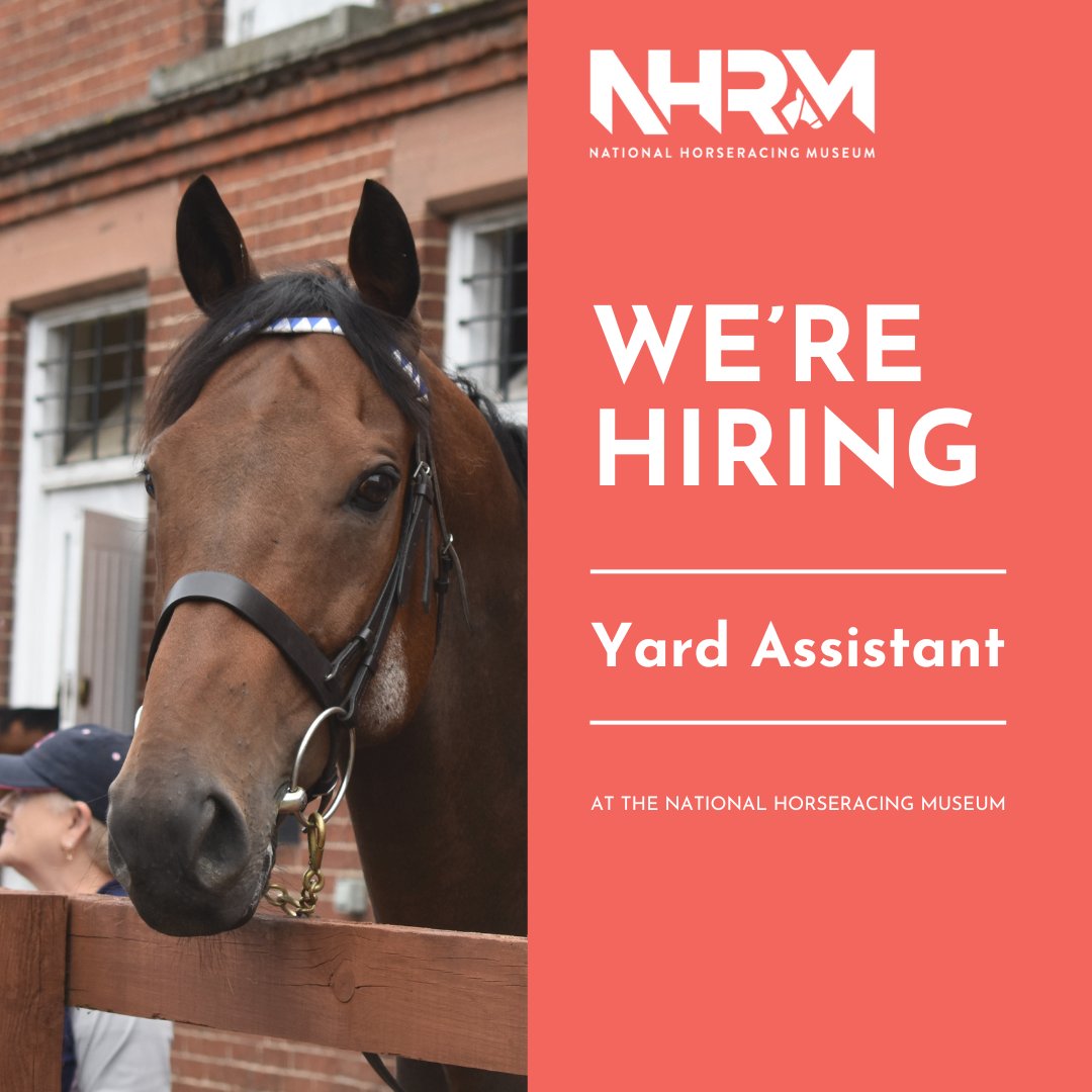 We've had an exciting opportunity arise, for a Yard Assistant to join the team here at the National Horseracing Museum.

If you think you're the right person for us, take a look at how to apply here - nhrm.co.uk/vacancies/

#nationalhorseracingmuseum #museum #newmarket