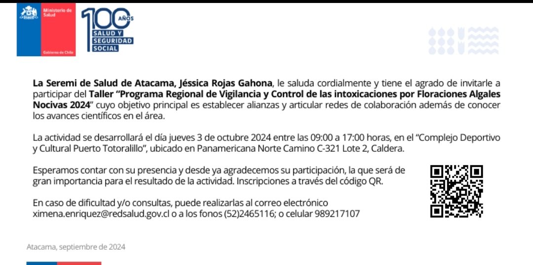 CIC-UDA (@cic_uda_oficial) on Twitter photo Este Jueves 3 de Octubre se realizará el Taller FAN Atacama, organizado por la Seremi de Salud Atacama, con la colaboración del CIC-UDA. La actividad se realizará en el "Complejo Deportivo y Cultural Puerto Totoralillo" en Caldera. <a href="/UAtacama/">Universidad de Atacama</a> <a href="/MMAAtacama/">Seremi Medio Ambiente Atacama</a> <a href="/CtciNorte/">Seremi CTCI Macrozona Norte</a> <a href="/SeremiSalud3/">Seremi de Salud Atacama</a> Este Jueves 3 de Octubre se realizará el Taller FAN Atacama, organizado por la Seremi de Salud Atacama, con la colaboración del CIC-UDA. La actividad se realizará en el "Complejo Deportivo y Cultural Puerto Totoralillo" en Caldera. <a href="/UAtacama/">Universidad de Atacama</a> <a href="/MMAAtacama/">Seremi Medio Ambiente Atacama</a> <a href="/CtciNorte/">Seremi CTCI Macrozona Norte</a> <a href="/SeremiSalud3/">Seremi de Salud Atacama</a>