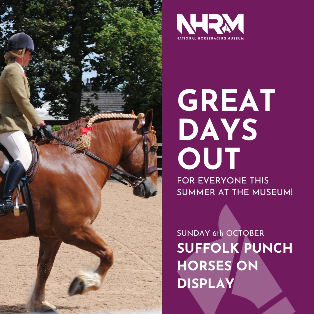 WHAT'S ON | We're delighted to have the Suffolk Horse Society returning to the Museum this weekend, for two special Suffolk Punch displays.

Admission is £5 for access to the event and outdoor areas, or is included with Museum general admission.

nhrm.co.uk/.../suffolk-pu…
