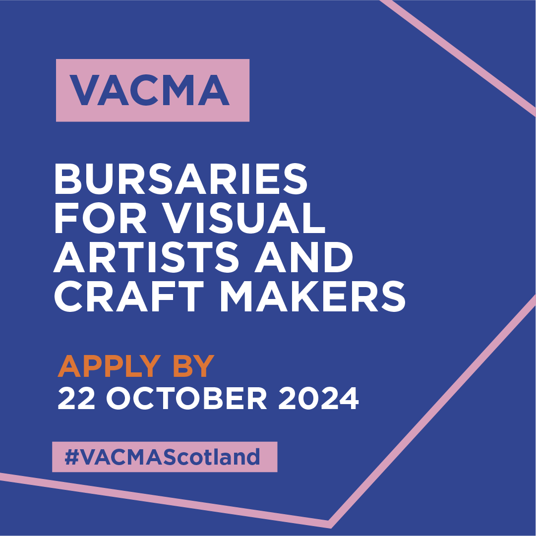 The Visual Artist &amp; Craft Maker Awards VACMA is open for applications. Delivering grants to artists &amp; craft makers based or resident in Ayrshire.
Bursaries of £500 &amp; £1000 support visual artists &amp; craft makers in their creative &amp; professional development. eastayrshireleisure.com/events/vacma-v…