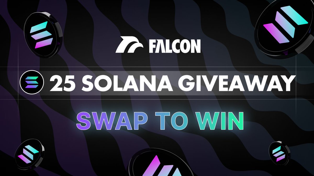 We're Giving Away 25 SOL between 50 winners 💰  

50 Falcon users will receive 0.5 $SOL (~$78 worth each winner) 

Only 1 Rule to Enter: Simply swap ANY amount of ANY token on #Solana using Falcon Wallet. 🦅

After swapping, share a screenshot of your swap success screen and post
