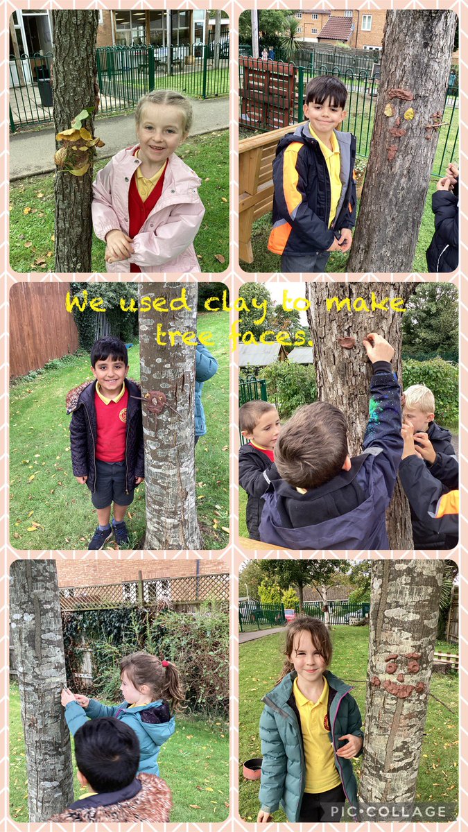 stdavidsrc2017's tweet photo. We used our natural resources and clay to make tree faces today. It was great fun and we had some amazing facial expressions created by Dosbarth Tri. #sdpsy3 #learningthroughlandscapes https://t.co/e911kaLunx