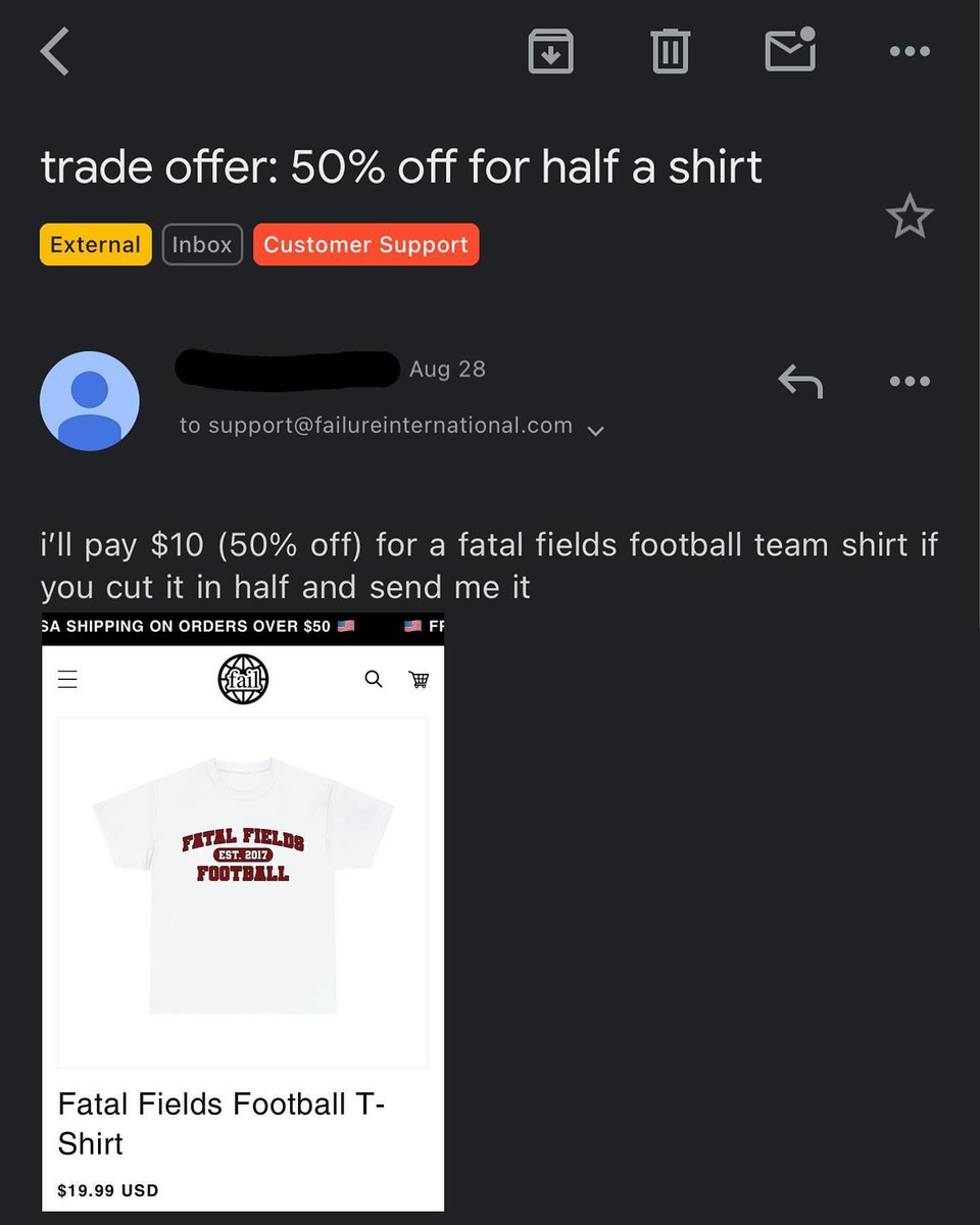 failintl's tweet image. i feel so bad i refunded him