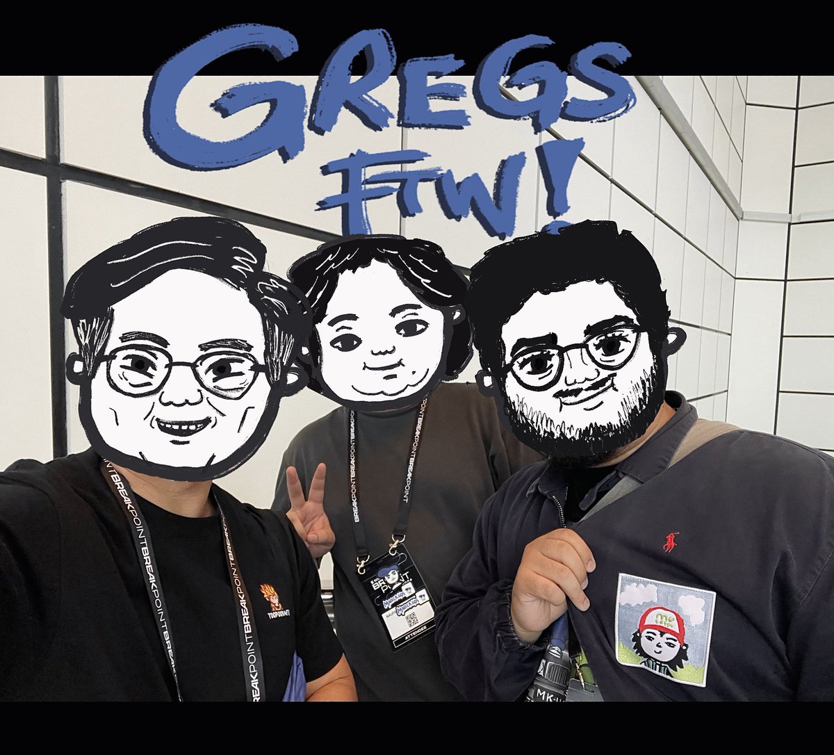 after 3 years, from childhood cartoon drawings to real-life high fives at Solana Breakpoint Singapore 2024, silly dreams do come true! #GregsForTheWin