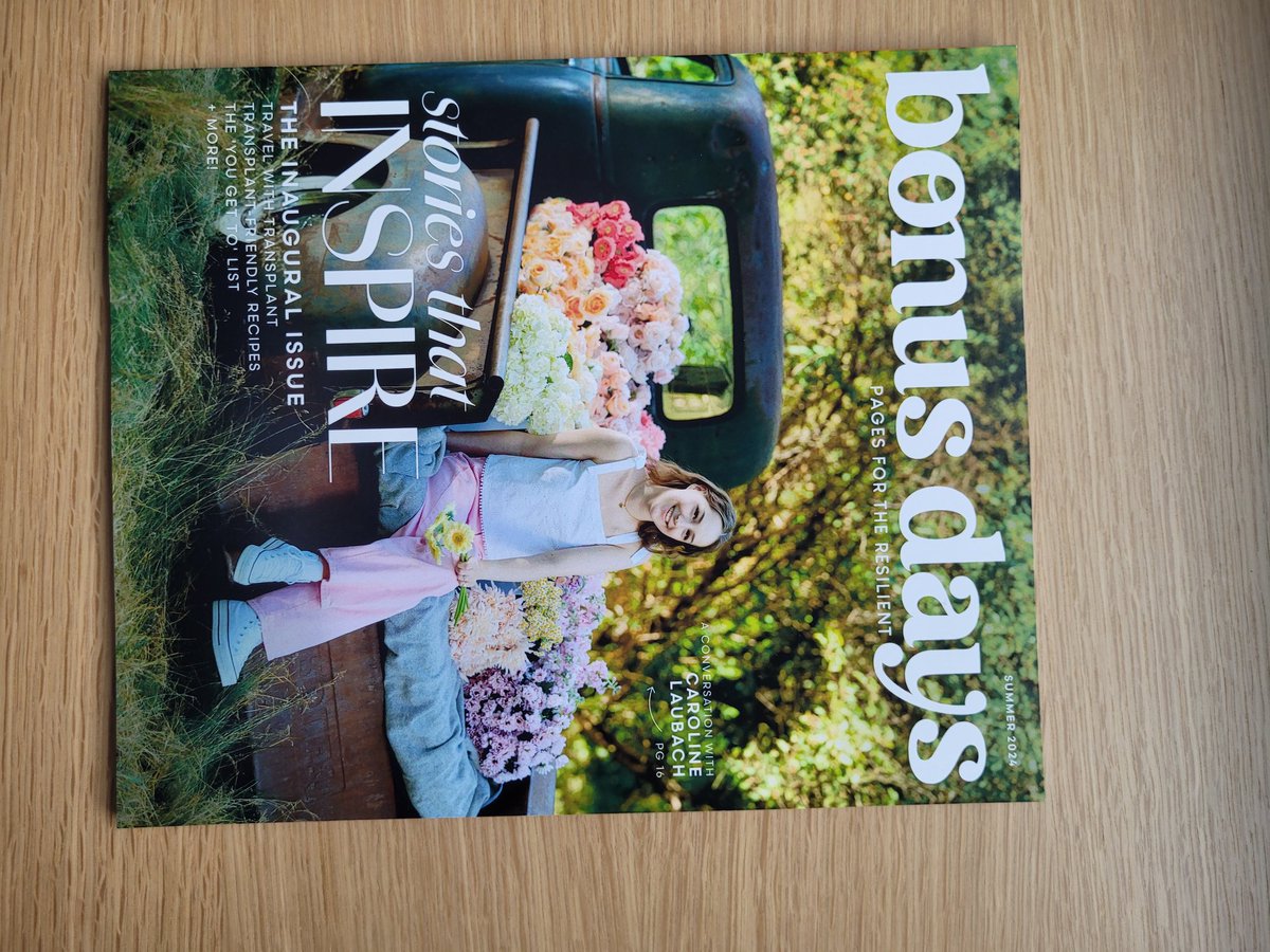 RandyGoldbergMD's tweet photo. One of our amazing transplant recipients @AlisonConklin started a magazine to help patients with the many feelings that come with chronic illnesses and waiting on an organ, appropriately titled #BonusDays. Stories from recipients. Our txp support group loved it! Check it out! https://t.co/7dvTd6yJll