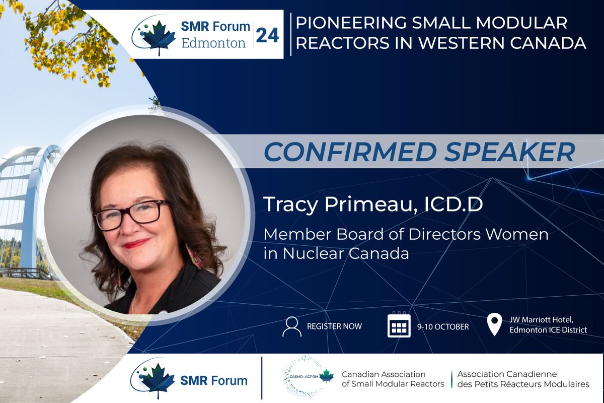 SMR Forum (@smrforum) on Twitter photo We are thrilled to announce that <a href="/TracyPrimeau/">Tracy Primeau</a> will be joining us as a distinguished speaker at the SMR Forum 2024. Tracy’s remarkable career spans over three decades. As one of the few Indigenous people to become a CNSC licensed operator and the only woman to rise from the shop We are thrilled to announce that <a href="/TracyPrimeau/">Tracy Primeau</a> will be joining us as a distinguished speaker at the SMR Forum 2024. Tracy’s remarkable career spans over three decades. As one of the few Indigenous people to become a CNSC licensed operator and the only woman to rise from the shop
