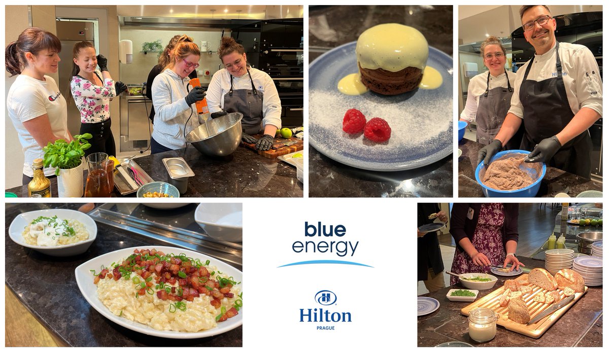 We were proud to host the 2nd #BlueEnergy cooking class prepared for #MumsInNeed from the #ChildrensCenter of <a href="/Thomayerka/">Fakultní Thomayerova nemocnice</a> in Prague. 👩‍🍳 Smiles on faces of all, who were there, said it all. 😀 #hiltonprague #communitysupport
