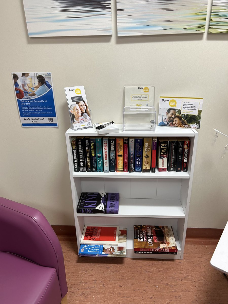 Our new bookshelf for patients and their carers 💛 <a href="/JaynieH2023/">Jayne Harrison</a> <a href="/TracySh01012017/">Tracy Shaw</a> <a href="/TownPamela/">Pamela Town</a>