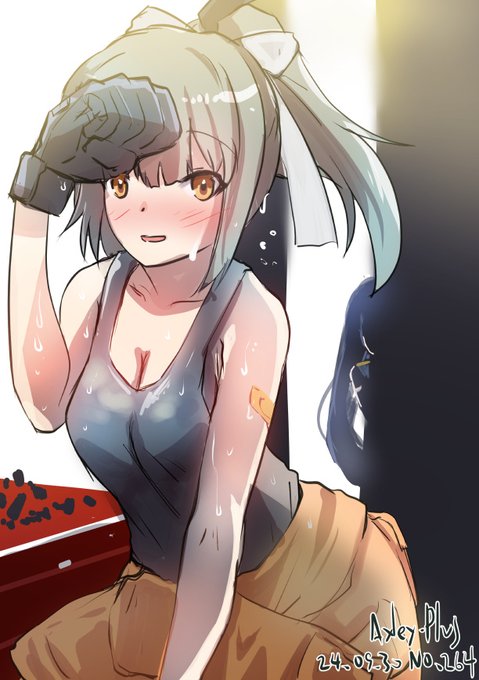 夕張「ふう…五月雨ちゃんに汗拭いてもらいたいわ」
#艦これ版深夜の真剣お絵描き60分一本勝負 
#艦これ版真剣お絵描き60分一本勝負_20240930 