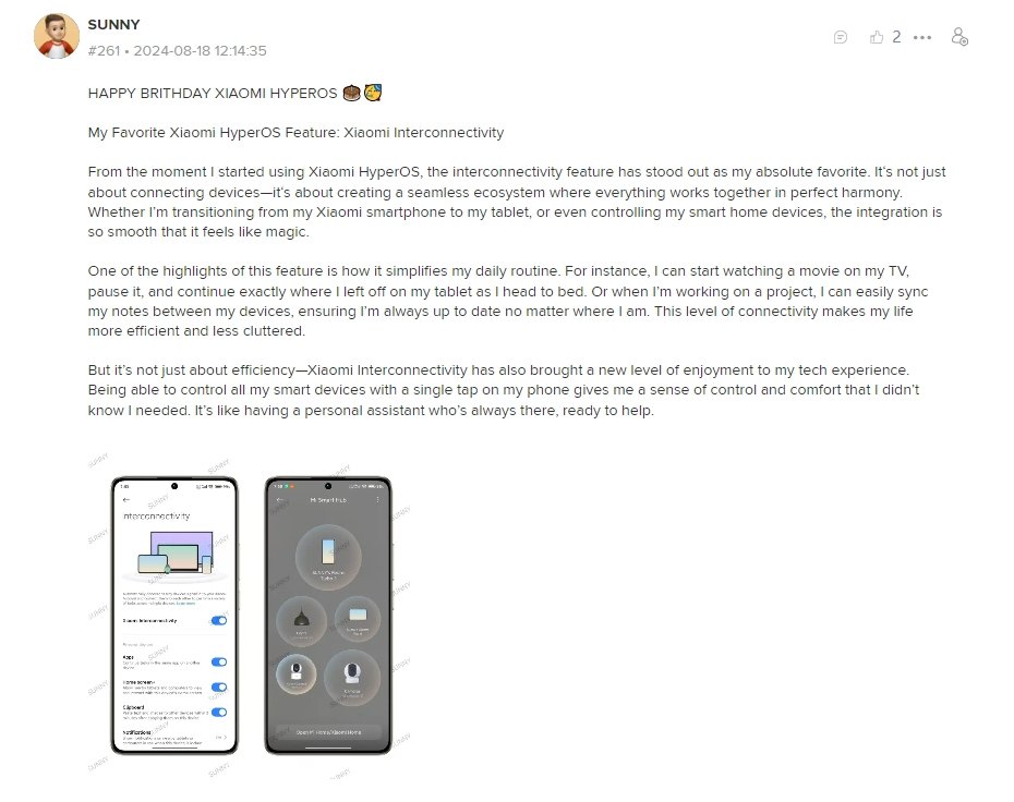 XiaomiHyperOS_'s tweet image. Switching between devices or controlling smart home gadgets is effortless with Xiaomi interconnectivity. It has simplified @ SUNNY's routine and added convenience to his daily life.
#Interconnectivity #XiaomiHyperOS #MIUI