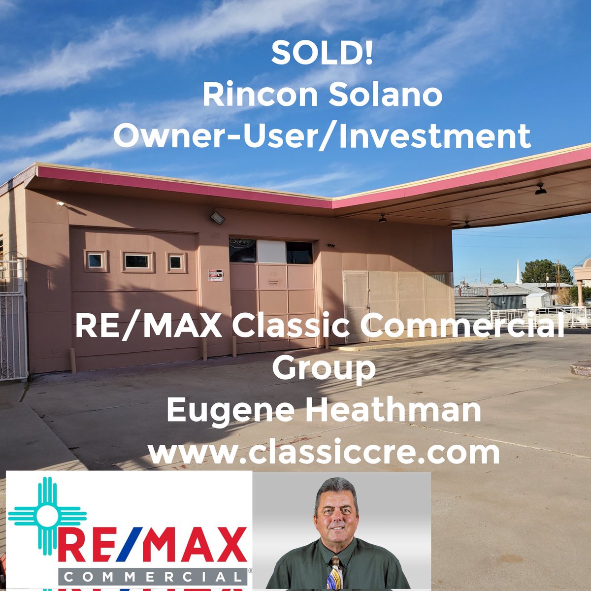 eheathma's tweet photo. The RE/MAX Classic Commercial Group is pleased to announce the successful disposition of  Rincon Solano in Las Cruces, NM. 
For a confidential commercial realty investment review, call Eugene Heathman 575-937-9330 or email eugeneh@remax.net https://t.co/KXbikYurkE