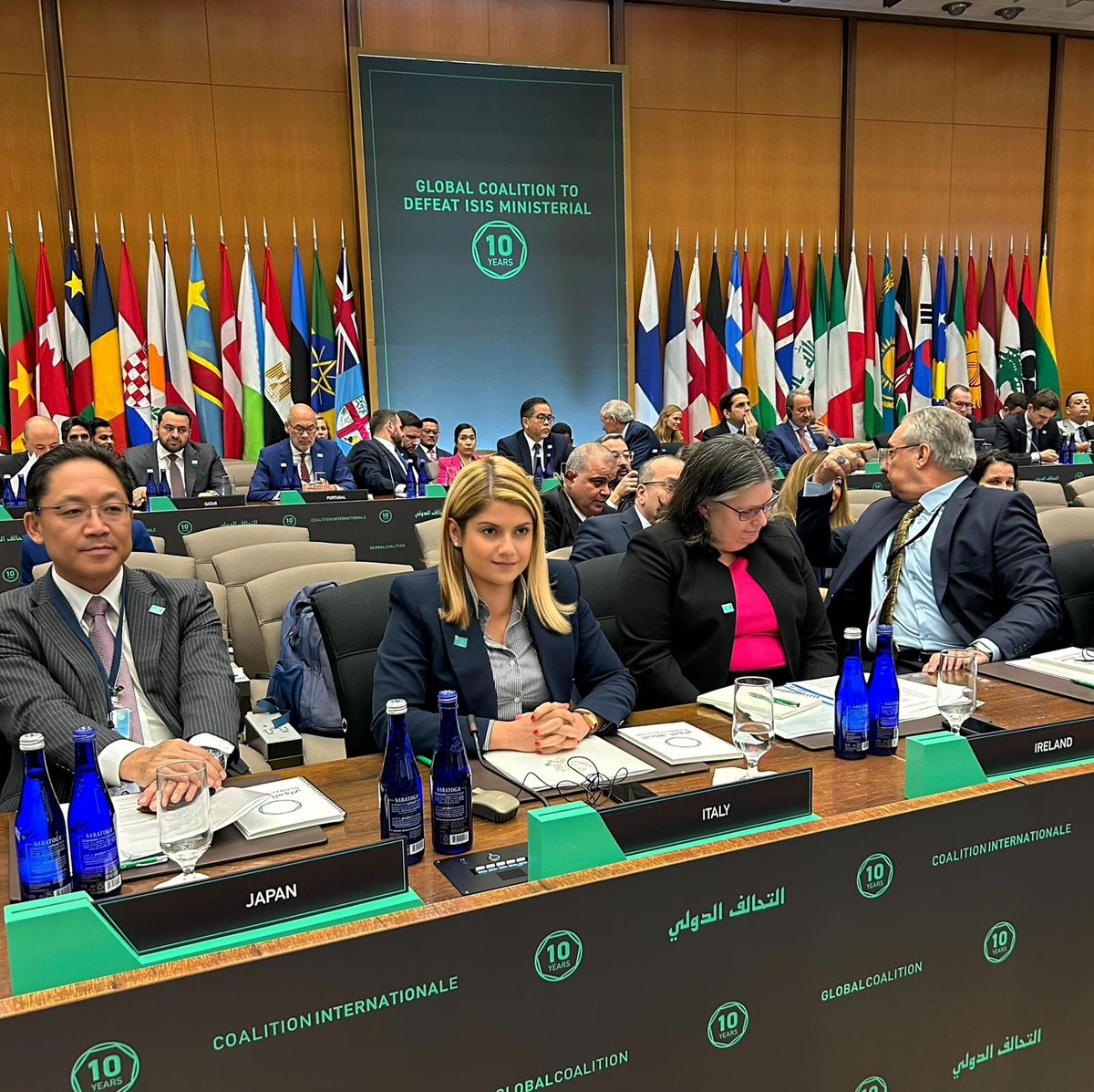 ItalyMFA_int's tweet image. The U/S @tripodimaria participates in the @coalition Ministerial. 
Italy supports the fight against terrorism with a significant contingent in the context of #InherentResolve in 🇮🇶 and co-chairs the Counter-Financing and AfricaFocusGroups. 
#ADecadeOfProgress #Coalition10