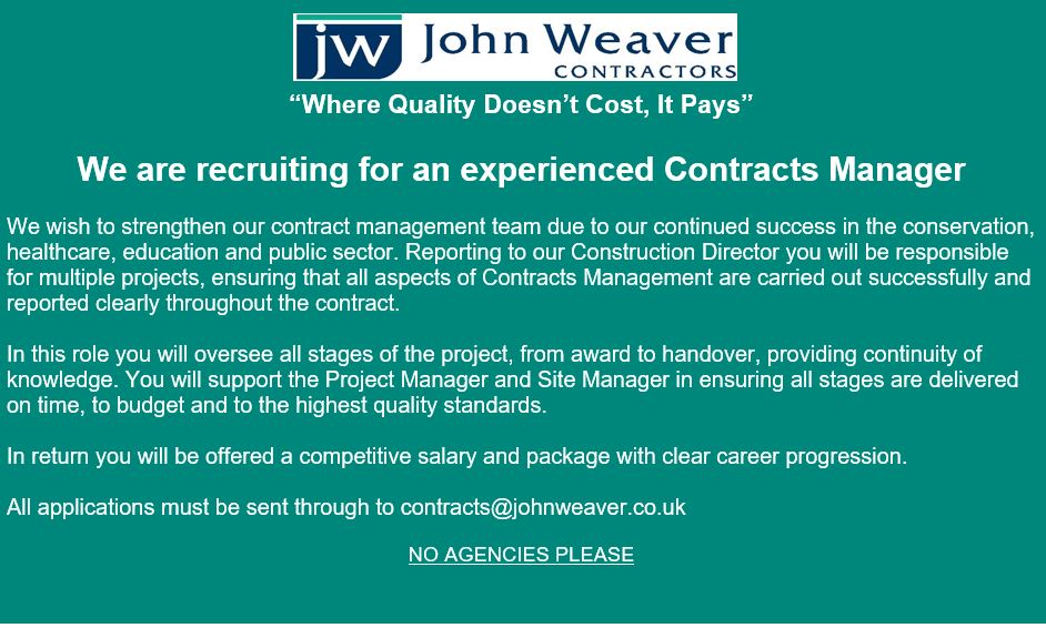 4theRegion (@4theregion) on Twitter photo 👷♂️ Job Opportunity 👷♀️
Our members <a href="/John_WeaverLtd/">John Weaver Cont Ltd</a> are recruiting!
Find out more about their exciting opportunities 👇👇 👷♂️ Job Opportunity 👷♀️
Our members <a href="/John_WeaverLtd/">John Weaver Cont Ltd</a> are recruiting!
Find out more about their exciting opportunities 👇👇